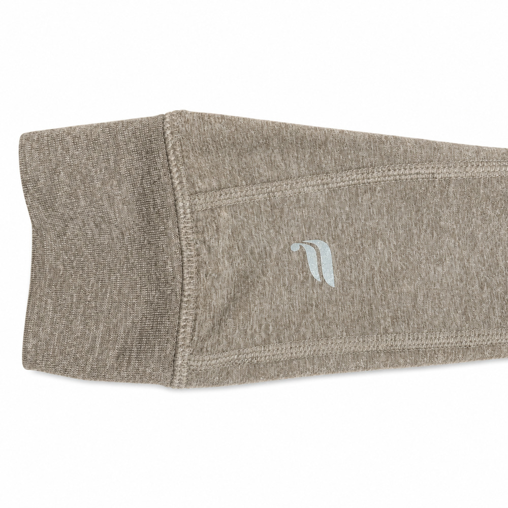 Fabletics Men’s Large Taupe Heather Lightweight Pullover Hoodie Long Sleeve - Picture 3 of 4